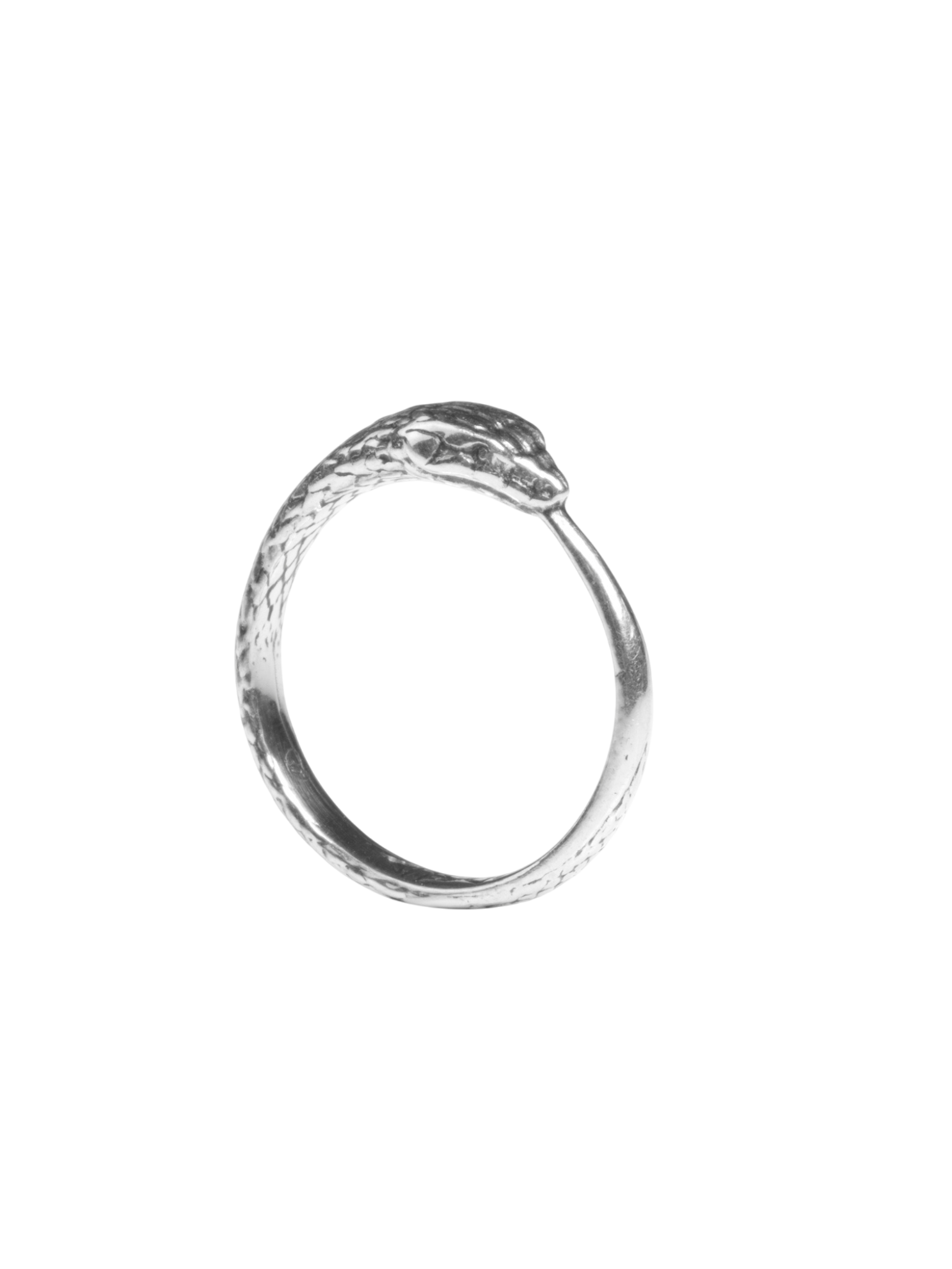 Ouroboros snake ring silver
